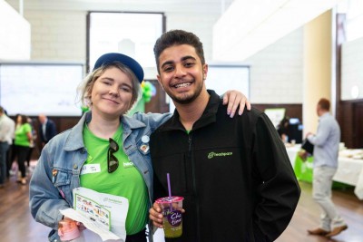 2 young people celebrating headspace