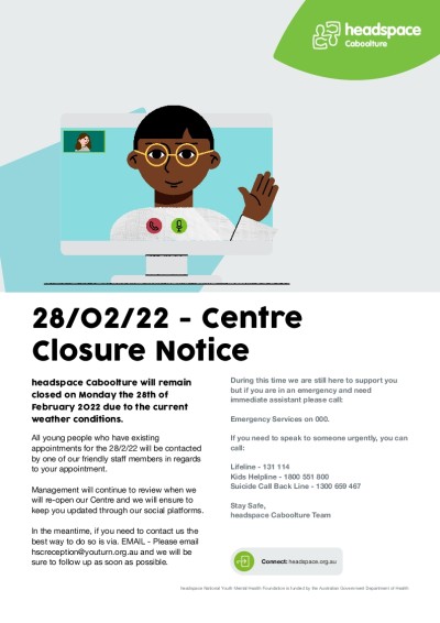 CLOSURE NOTICE 28222